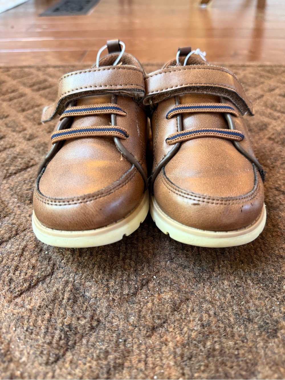 Stride Rite Brown Hook-and-Loop Dress Sneakers
